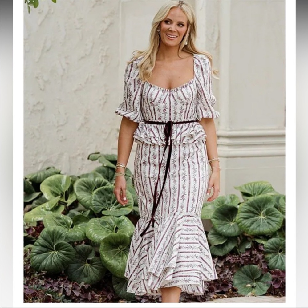 NWT Antonio Melani x Nicola Bathie Florence Floral Print MIDI dress
